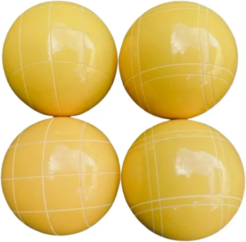 Vista 2 de BuyBocceBalls Listado - Hecho en Estados Unidos, juego de 4 bolas de bochas oficial de calidad premium, tamaño y peso regulados, 35.20 oz