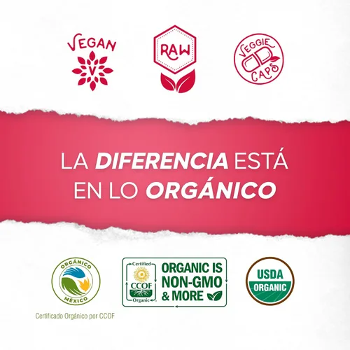 Vista 5 de OS Organic Side - Arándano orgánico 60 cápsulas - Prevención de infecciones urinarias - Certificado USDA - Sin OMG - Vegano