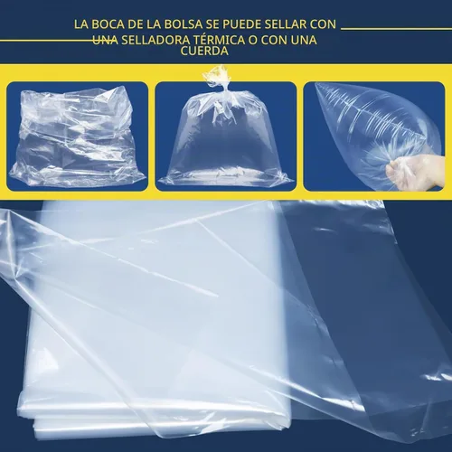 Vista 4 de WFPLUS Paquete de 100 bolsas de polietileno planas de plástico transparente de 1 mil, de 12 x 15 pulgadas, bolsas de mercancía para ropa