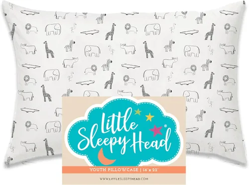 Vista 58 de Funda de almohada para jóvenes Little Sleepy Head - 100% funda de almohada de algodón y hipoalergénica - Funda de almohada envolvente de ajuste