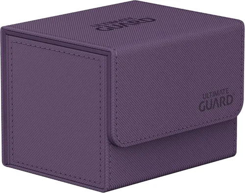Vista 23 de Ultimate Guard Sidewinder 100+, caja de cubierta para 100 tarjetas TCG de doble manga, gris, cierre magnético y forro interior de microfibra para un