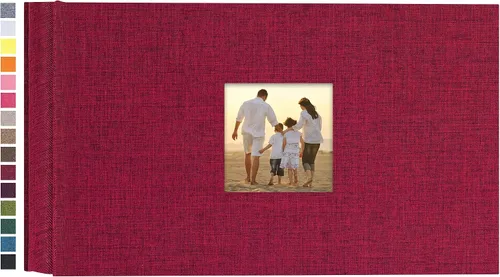 Vista 60 de potricher - Álbum de fotos pequeño para 100 fotos de 4 x 6 pulgadas, con portada de lino con foto, familiar, para bodas, aniversarios, bebés o Beige