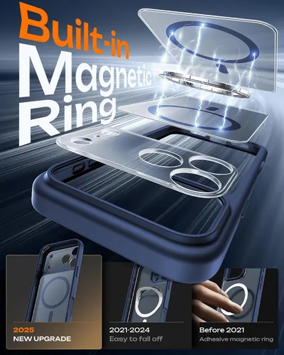 Vista 424 de TOCOL Funda para iPhone 11, compatible con Magsafe, protección completa de cámara, imanes integrados, protección contra caídas, funda translúcida