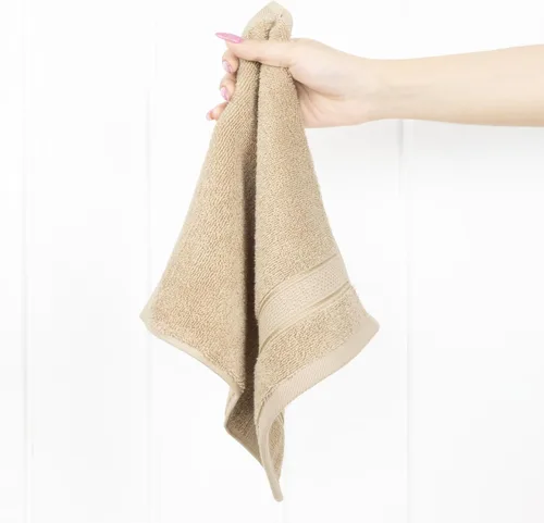 Vista 2 de American Soft Linen - Juego de toallas de mano Salem, 4 unidades de lujo de 600 GSM, 100 % algodón para baño, toallas de 13 x 13 pulgadas de mano