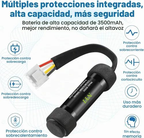 Vista 5 de NYI Reemplazo de batería de 3500 mAh compatible con Harman Kardon Onyx Studio 5, Onyx Studio 6 altavoz inalámbrico Bluetooth - Potencia de larga