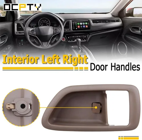 Vista 2 de OCPTY Manijas de puerta interior del conductor izquierdo del pasajero lado derecho de repuesto para 2000-2004 para Toyota Avalon Beige 2 piezas