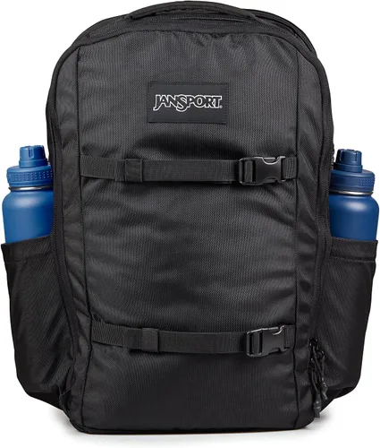 Vista 4 de JanSport Venture Pack - Paquete de viaje con compartimento principal grande con correas de compresión, bolsillos dobles para botella de agua