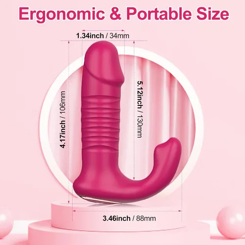 Vista 7 de Vibrador portátil con vibradores de control remoto con 12 potentes vibradores de empuje para adultos, juguete sexual para mujeres, parejas