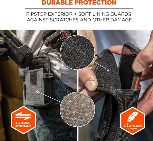 Vista 3 de Ergodyne Squids 5544 - Funda para escáner de código de barras para computadoras móviles de tamaño de teléfono, soporte para escáneres de código
