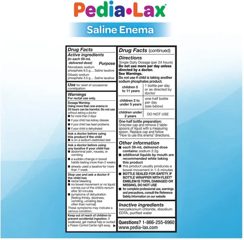 Vista 2 de Pedia-lax Fleet ENEMA CHILDREN, 2.25 onzas líquidas (paquete de 6)