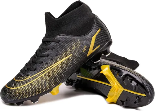Vista 3 de Patomio Eagle Botines de fútbol para hombre botas de fútbol con pinchos soporte de tobillo para interiores y exteriores entrenamiento de competición