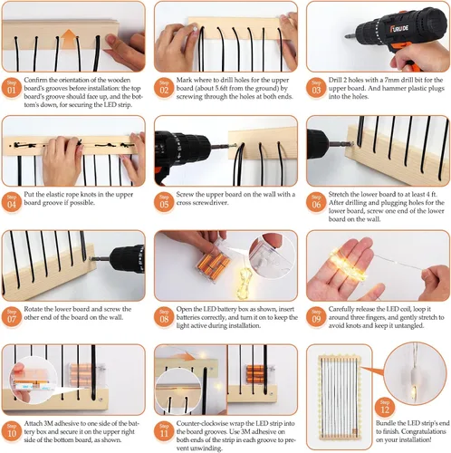 Vista 9 de Almacenamiento de animales de peluche de madera suave para habitación de los niños, soporte de pared para colgar en la puerta, organizador
