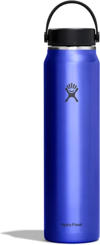 Vista 8 de Hydro Flask 24 Oz Botella de agua de la serie Trail ligera con tapa Flex ancha Obsidian - Botella de agua para senderismo