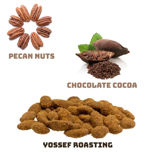 Vista 4 de Caramelo de nuez cubierto en mitades deliciosamente decadentes – Certificado Kosher – 3 bolsas, 5 onzas cada uno (cacao)