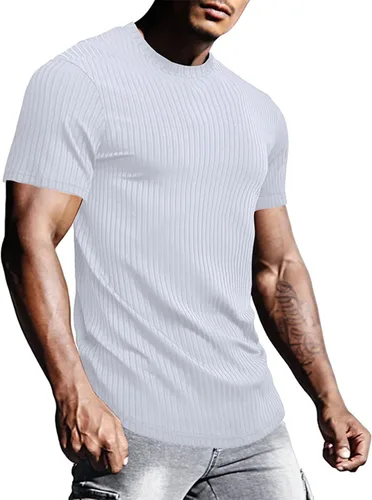 Vista 4 de Kvsozwuty Camisetas de manga corta para hombre, camisetas de gimnasio ajustadas, camisetas de entrenamiento 2023, camisas gráficas casuales