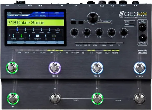 Vista 10 de MOOER Procesador de múltiples efectos GE250 con bucle FX, captura de tono, función MIDI, ecualizador global, máquina de batería, looper estéreo