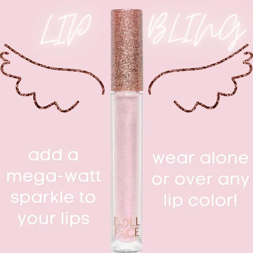 Vista 3 de Doll Face Brillo de labios Glitterazzi Liquid Lip Bling Purpurina con un brillo brillante para labios Acabado transparente Libre de crueldad