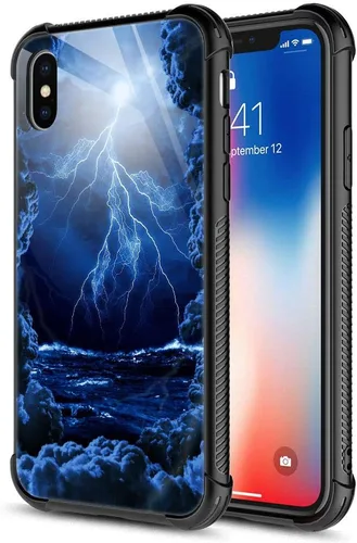Vista 13 de Funda para iPhone Xs Max, de cristal templado 9H para iPhone Xs Max, diseño a prueba de golpes, antirrayones, para Apple iPhone Xs Max de 6.5