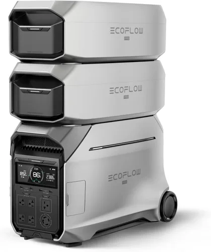 Vista 12 de EF ECOFLOW Central eléctrica 4096Wh DELTA Pro 3 con panel solar portátil de 400W, salida de CA de 4000W a 120/240V, generador solar para uso