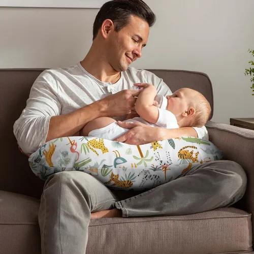Vista 5 de Boppy - Funda de almohada de lactancia, vida silvestre colorida, mezcla de algodón, se adapta al soporte original para lactancia, alimentación