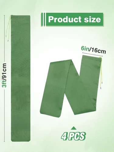 Vista 6 de 4 bolsas de arena de 3 x 6 pulgadas de largo para inundaciones – Tubo de lona gruesa para protección contra inundaciones con banda elástica, tubo