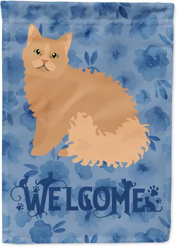 Vista 70 de Caroline's Treasures CK5005GF Bandera de bienvenida de gato abisinio para buzón, bandera decorativa para patio exterior, obras de arte de patio