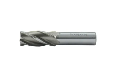 Vista 8 de Shars Fresadora de extremo de flauta de longitud extra larga HSS de 4 flautas HSS de 1 "x 1", longitud de flauta de 4 pulgadas 404-9531