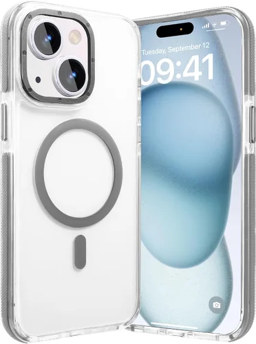 Vista 19 de Funda magnética diseñada para iPhone 11, [probada contra caídas de grado militar] [compatible con MagSafe] Funda protectora delgada translúcida mate