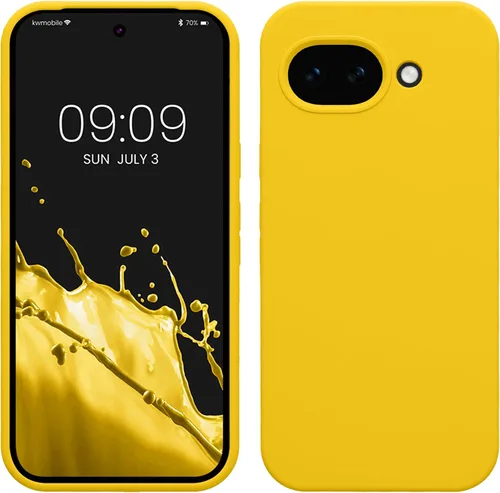 Vista 110 de kwmobile Funda Compatible con Google Pixel 6 Pro - Funda de teléfono de silicona TPU con acabado suave - Azul Arrecife