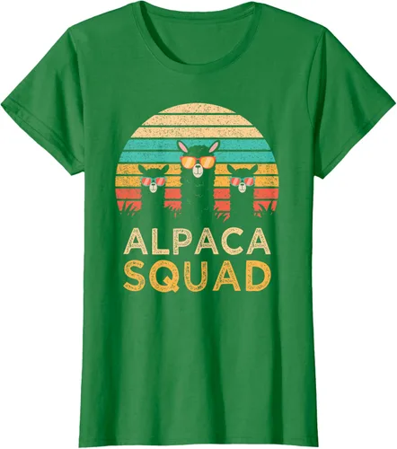 Vista 41 de Divertidas gafas de sol de escuadrón de alpaca Cool Alpacas Vintage Gift T-Shirt, Negro, S