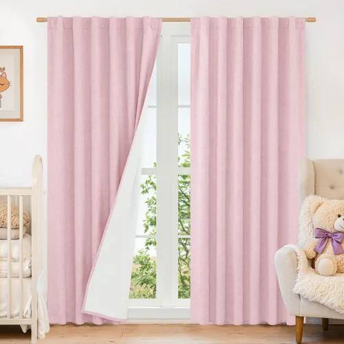 Vista 146 de LAMIT Cortinas opacas cortas de lino de 30 pulgadas para ventanas de cocina sobre el fregadero, cortinas de café texturizadas de lino marfil