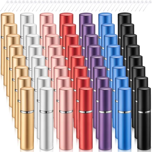 Vista 11 de Zonon - Botella atomizadora de perfume recargable (0.2 fl oz, 56 unidades), color negro
