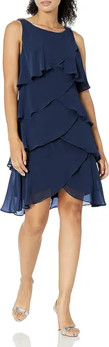 Vista 19 de S.L. Fashions Vestido de cóctel escalonado para mujer, vestido de invitada de boda (tallas pequeñas y regulares)