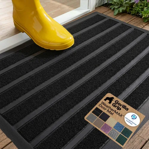 Vista 52 de Gorilla Grip - Tapete WeatherMax todo terreno 100% impermeable, caucho natural, resistente a manchas y decoloración, interior y exterior, fácil