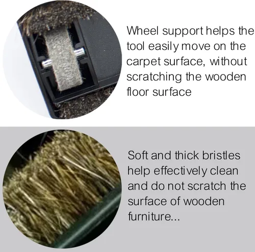 Vista 4 de Para Miele, accesorios de cepillo de aspiradora de pelo de caballo con ruedas compatibles con Miele C1, C2, C3 - Accesorios de aspiradora