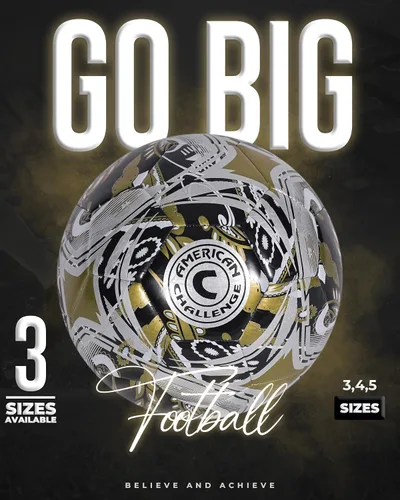 Vista 3 de American Challenge Balón de fútbol Paisley – Pelotas de fútbol de tamaño oficial 3, 4 y 5 para jóvenes y adultos – Pelota de entrenamiento duradera