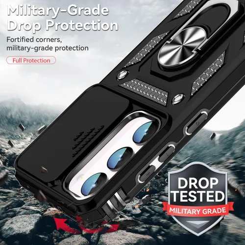 Vista 6 de Funda para Galaxy S23 FE, con protectores de pantalla y funda para cámara, [grado militar] de 16 pies. Funda a prueba de caídas con funda protectora