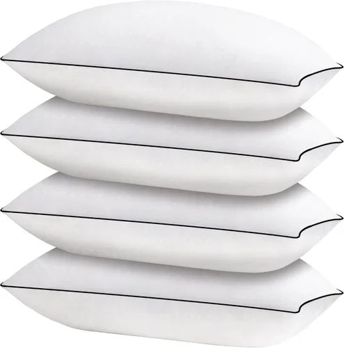 Vista 9 de HIMOON Almohadas de cama para dormir paquete de 4, juego de almohadas refrescantes de tamaño estándar de 4, funda de microfibra de alta gama