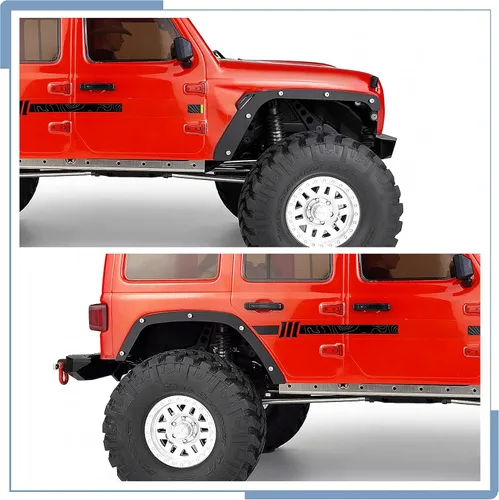 Vista 3 de Acero inoxidable RC Fender Flares Eliminar para 1/10 Escala RC Crawler Car SCX10 III Actualizaciones JLU AXI03007 Accesorios