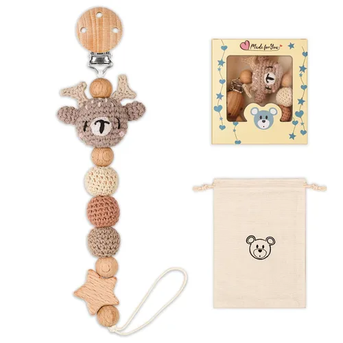Vista 13 de Clip para chupete, lindo clip para chupete de animales para niños y niñas, la mayoría de los chupetes, mordedores de bebé, baby shower y artículos