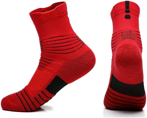 Vista 7 de Yoknatt Elite - Calcetines de baloncesto gruesos para senderismo, calcetines deportivos para hombres, mujeres y niños