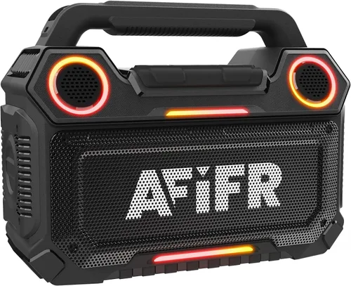 Vista 12 de Altavoz Bluetooth para exteriores AFIFR 160W: IP67 impermeable, 24H, TWS Negro