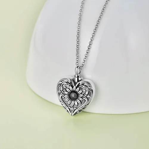 Vista 3 de SOULMEET Joyería de cremación para cenizas, collar de urna de plata esterlina para cenizas, mujeres y hombres, joyas de recuerdos de aprecio