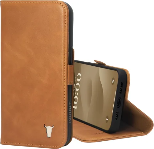 Vista 10 de TORRO Funda de cuero prémium compatible con iPhone 15 Pro Max de 6.7 pulgadas, funda de piel auténtica tipo cartera con función atril y ranuras
