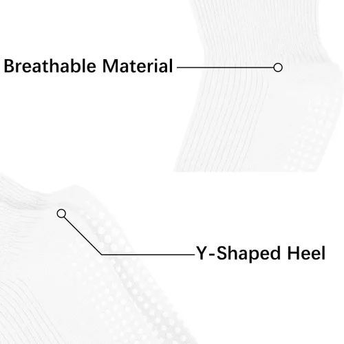 Vista 4 de Calcetines con volantes para niñas – Calcetines antideslizantes con puños – Calcetines de algodón suave con volantes para interiores