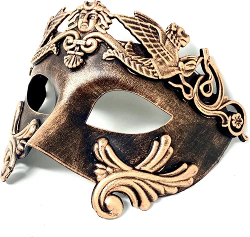 Vista 3 de Máscara de estilo steampunk para hombre, máscara de Mardi Gras, disfraz de Halloween, boda, fiesta, cosplay