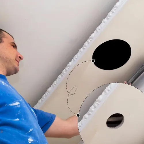 Vista 5 de Sosation 6 piezas de cubierta de techo para placa de pared, 48 unidades Negro