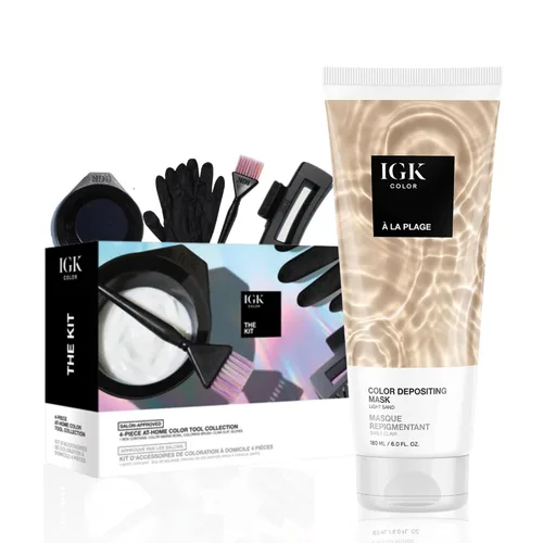 Vista 19 de IGK - Máscara de depósito de color A La Plage Boosts Shine & Enhances Blonde Tones, Refreshes Color, Conditioning Treatment, Vegan + Cruelty-Free