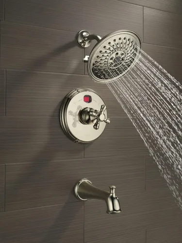 Vista 3 de Delta Faucet RP52153 Carlisle, Desviador Pull-Up con boquilla de bañera, cromo, 0.5, 0.5