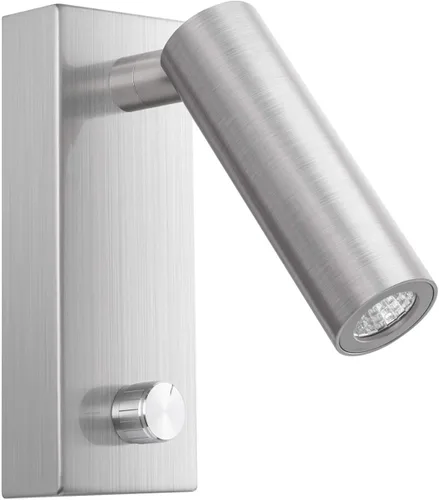 Vista 7 de Meanyee Lámpara de lectura de pared con interruptor giratorio/regulable/brazo ajustable/incrustado/níquel cepillado/3000K LED/MY-WN225B
